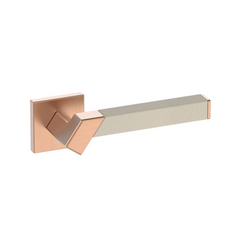 Kawajun - Solid Brass and Leather Door Leverset TBT