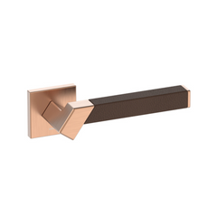 Kawajun - Solid Brass and Leather Door Leverset TBT