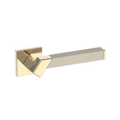 Kawajun - Solid Brass and Leather Door Leverset TBT