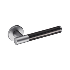 Kawajun - Solid Brass Door Leverset with J-Wood Grip JKC