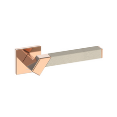 Kawajun - Solid Brass and Leather Door Leverset TBT