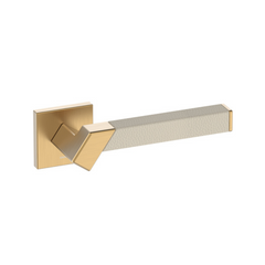Kawajun - Solid Brass and Leather Door Leverset TBT