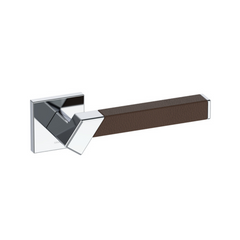 Kawajun - Solid Brass and Leather Door Leverset TBT