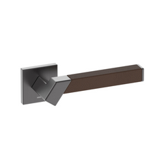 Kawajun - Solid Brass and Leather Door Leverset TBT