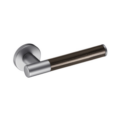 Kawajun - Solid Brass Door Leverset with J-Wood Grip JKC
