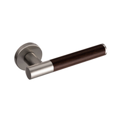 Kawajun - Solid Brass Door Leverset with J-Wood Grip JKC