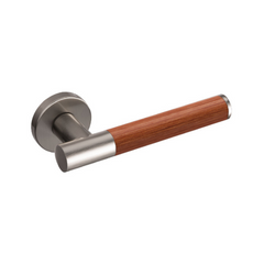 Kawajun - Solid Brass Door Leverset with J-Wood Grip JKC