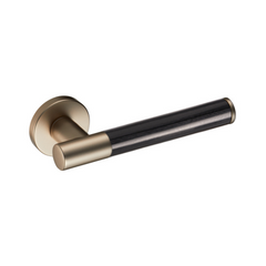 Kawajun - Solid Brass Door Leverset with J-Wood Grip JKC