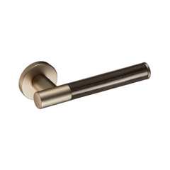 Kawajun - Solid Brass Door Leverset with J-Wood Grip JKC