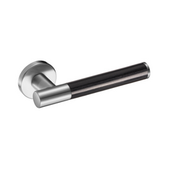 Kawajun - Solid Brass Door Leverset with J-Wood Grip JKC