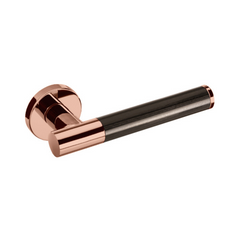 Kawajun - Solid Brass Door Leverset with J-Wood Grip JKC