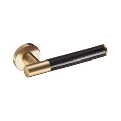 Kawajun - Solid Brass Door Leverset with J-Wood Grip JKC