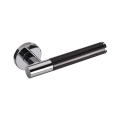 Kawajun - Solid Brass Door Leverset with J-Wood Grip JKC