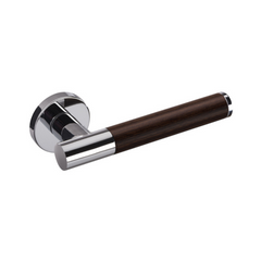 Kawajun - Solid Brass Door Leverset with J-Wood Grip JKC