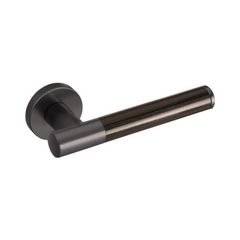 Kawajun - Solid Brass Door Leverset with J-Wood Grip JKC