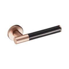 Kawajun - Solid Brass Door Leverset with J-Wood Grip JKC