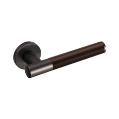 Kawajun - Solid Brass Door Leverset with J-Wood Grip JKC