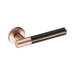 Kawajun - Solid Brass Door Leverset with J-Wood Grip JKC