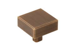 Digbeth Solid Brass Square Cabinet Knob with Plate