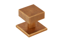 Digbeth Solid Brass Square Cabinet Knob with Plate