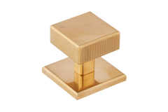 Digbeth Solid Brass Square Cabinet Knob with Plate