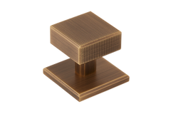 Digbeth Solid Brass Square Cabinet Knob with Plate