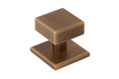 Digbeth Solid Brass Square Cabinet Knob with Plate