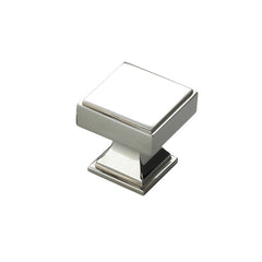Jefferson Solid Brass Square Cabinet Knob