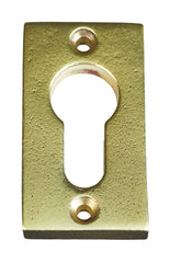 Rectangle Solid Brass Euro Escutcheon