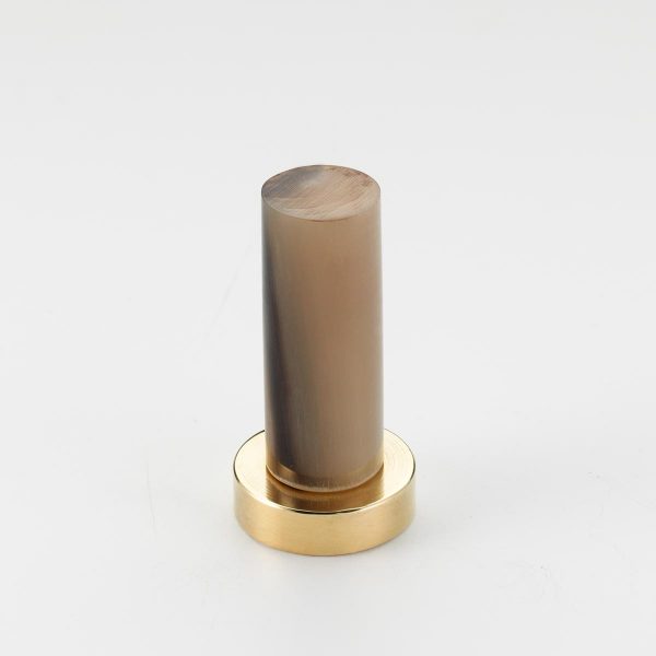 Polished Solid Brass & Natural Cattle Horn Cabinet Knob – 168