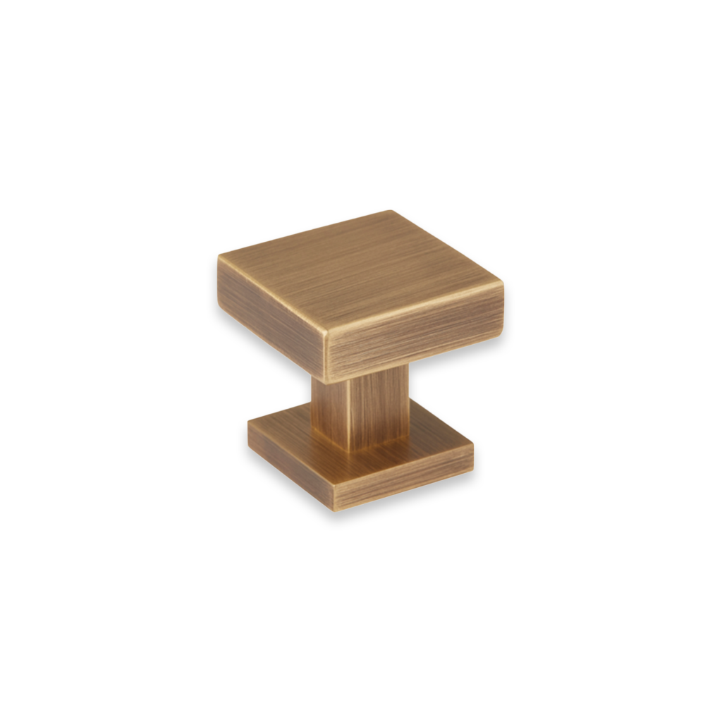 Bromford Solid Brass Square Cabinet Knob