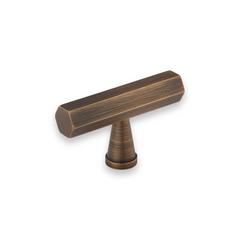 Crossways Solid Brass T-Bar Cabinet Pull