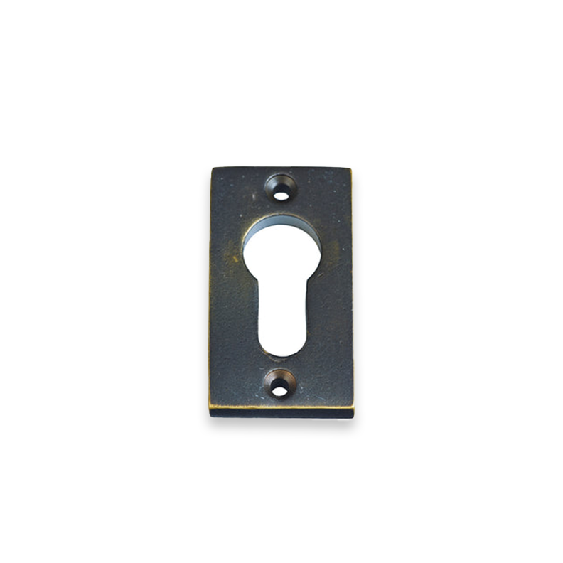 Rectangle Solid Brass Euro Escutcheon