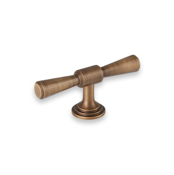 Lincoln Solid Brass T-Bar Cabinet Pull