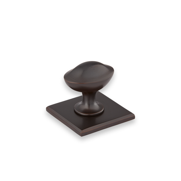 Solid Brass Oval Cabinet Knob 3169