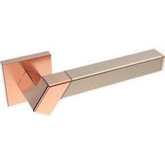 Kawajun - Solid Brass and Weave Etched Door Leverset TBT