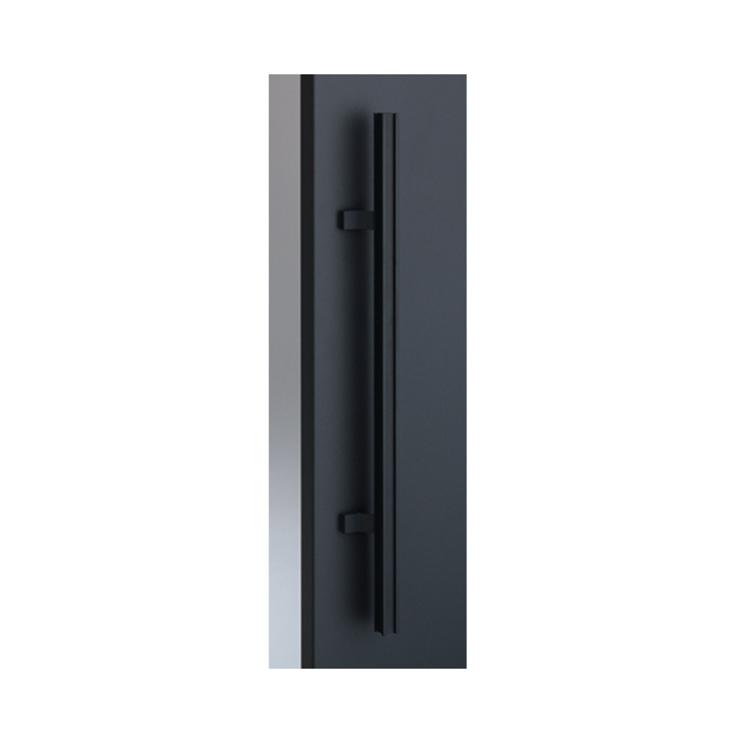 Kawajun-AT1492 Blasted Black Aluminium Door Pull Handle L748mm