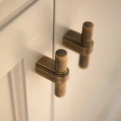 Gaumont Solid Brass T-Bar Cabinet Pull