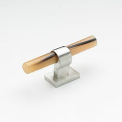 H123 Pewter & Cattle Horn T-Pulls