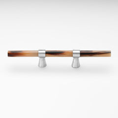 Pewter & Cattle Horn Cabinet Pull H143