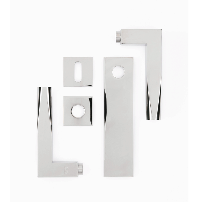 Euclide Door Lever Handle on Rose