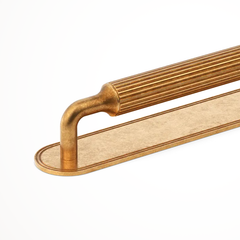 Barwick | Ridged Cabinet Handle with Backplate