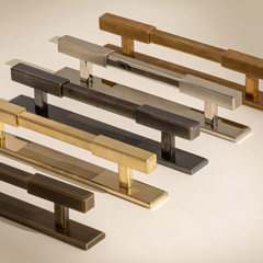 Digbeth | Ridged Cabinet Handle with Backplate