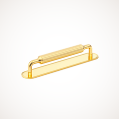 Barwick | Ridged Cabinet Handle with Backplate