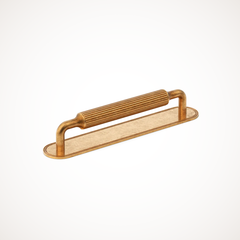 Barwick | Ridged Cabinet Handle with Backplate