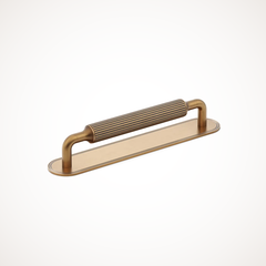 Barwick | Ridged Cabinet Handle with Backplate