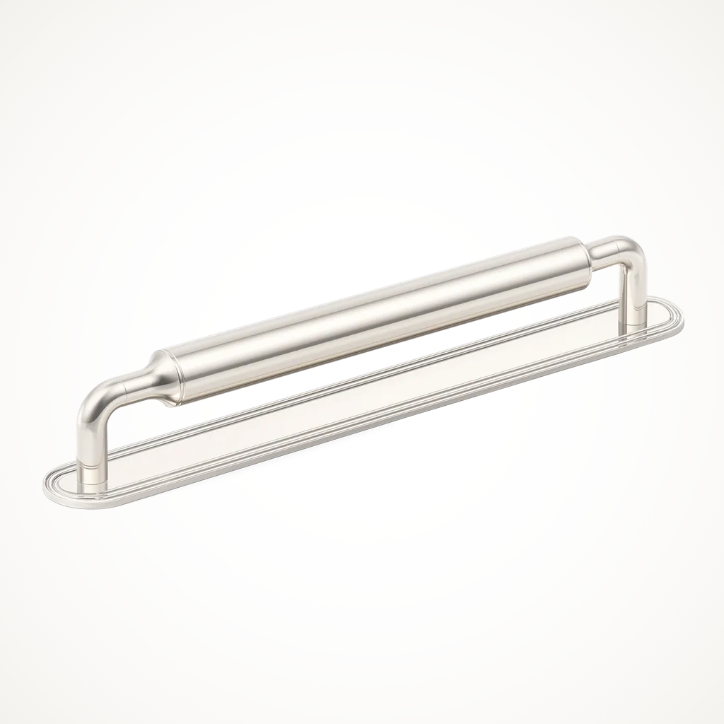 Barwick-Slim | Plain Cabinet Handle with Backplate