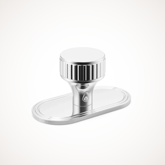 Barwick | Ridged Cabinet Knob with Backplate