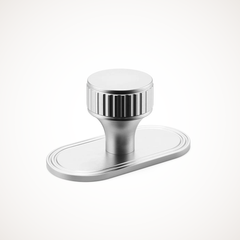 Barwick | Ridged Cabinet Knob with Backplate