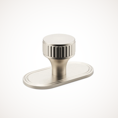 Barwick | Ridged Cabinet Knob with Backplate